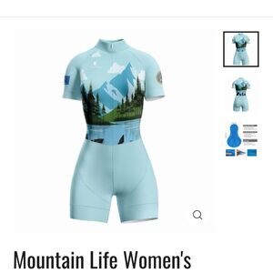 Women's Blue Cycling Suit